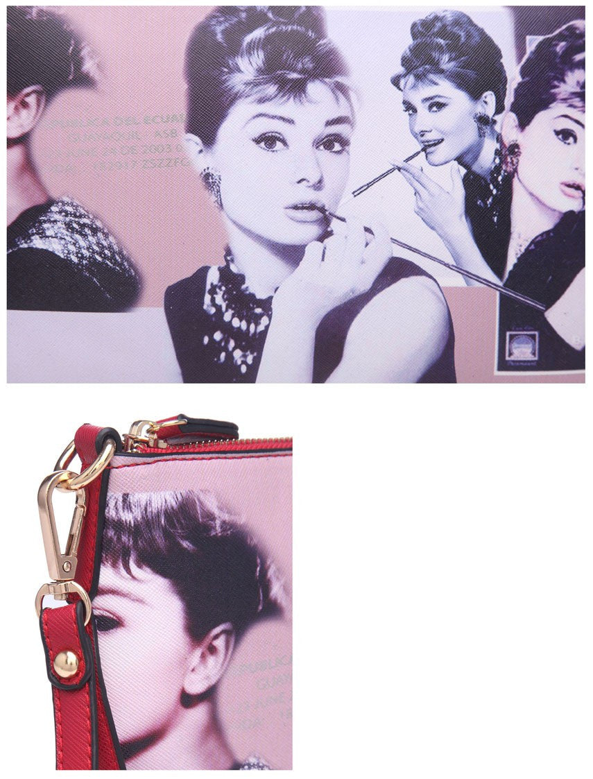 Audrey Bagaudrey Clutch Audrey Print Bag Audrey Hepburn -  Israel