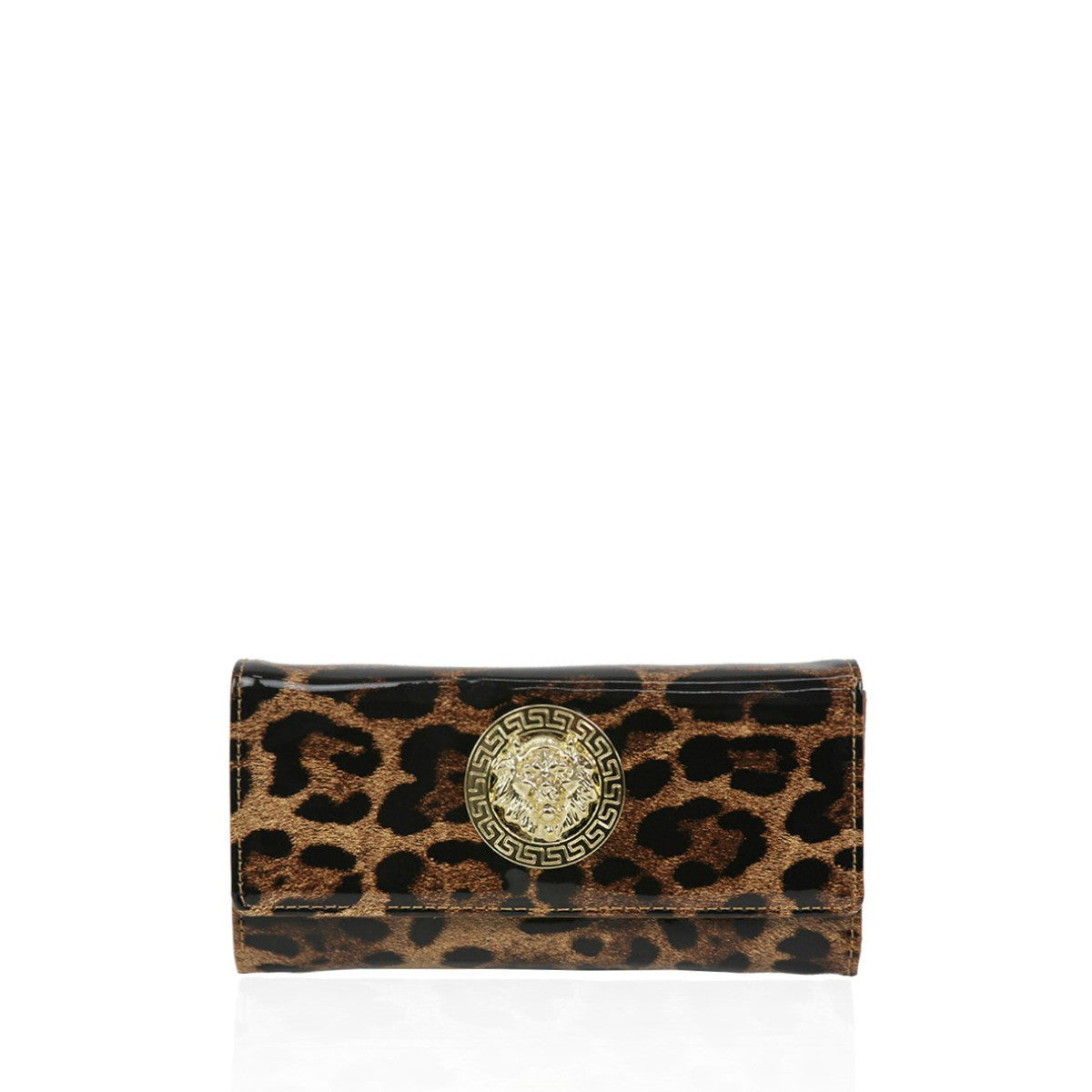 Red Leather Abstract Leopard Print Purse / Clutch - Alicia – Sassy Spirit