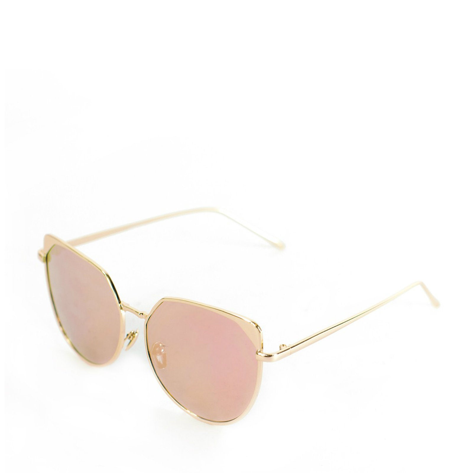 Rose Gold Diamond Bar Cat Eye Sunglasses